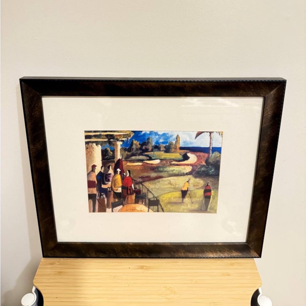 En El Green Didier Lourenco Framed Print Golf 24cm x 17cm Print 43cm x 35 Framed